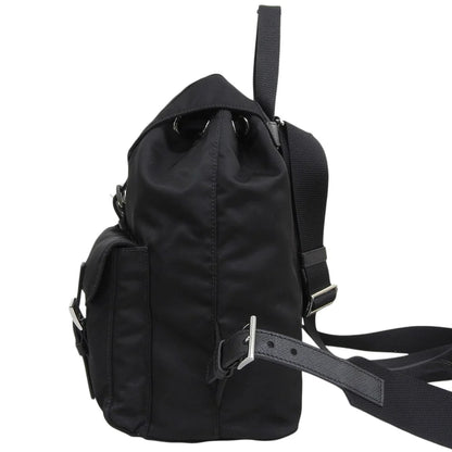 Re-Nylon バックパック ナイロン サフィアーノレザー ブラック 1BZ677