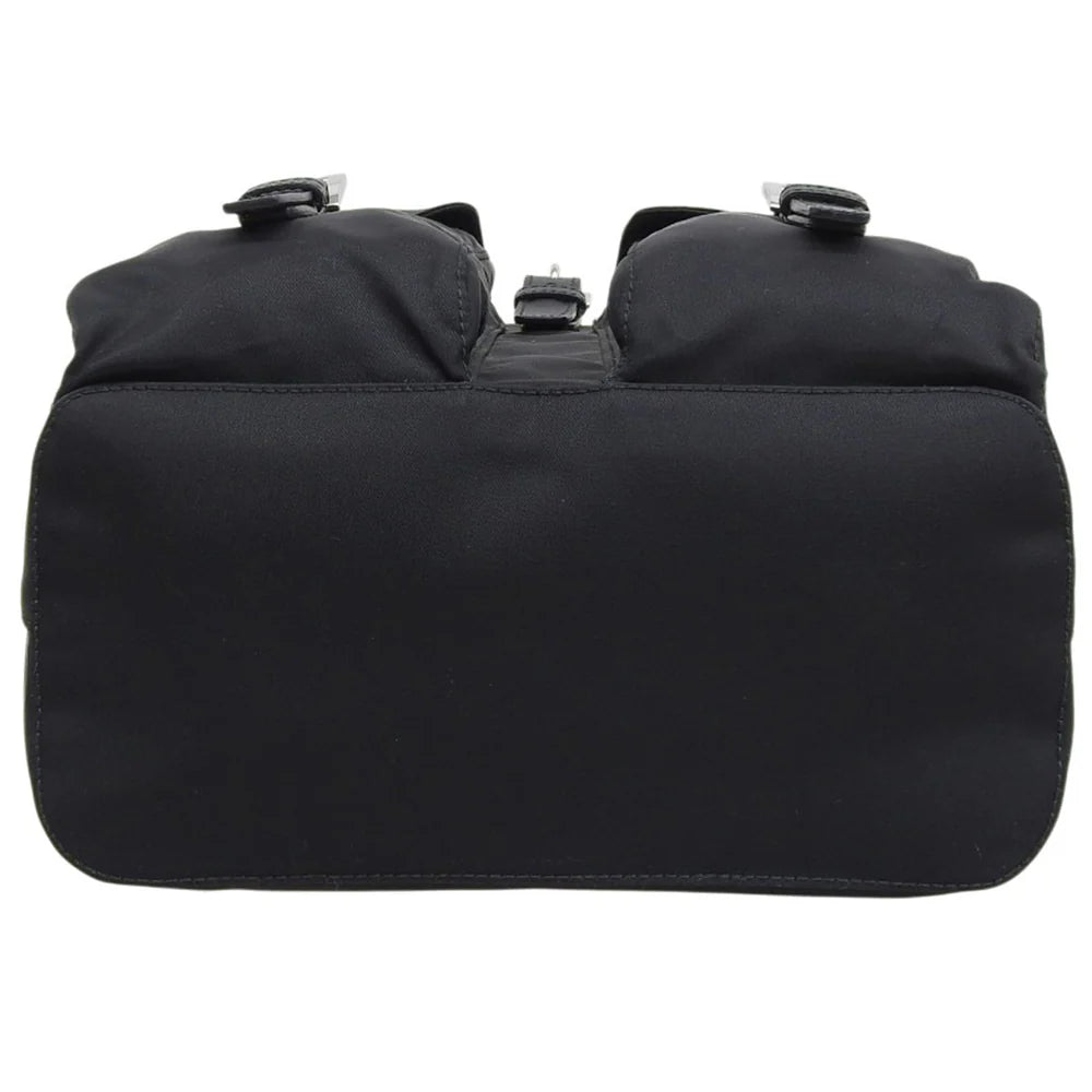 Re-Nylon バックパック ナイロン サフィアーノレザー ブラック 1BZ677