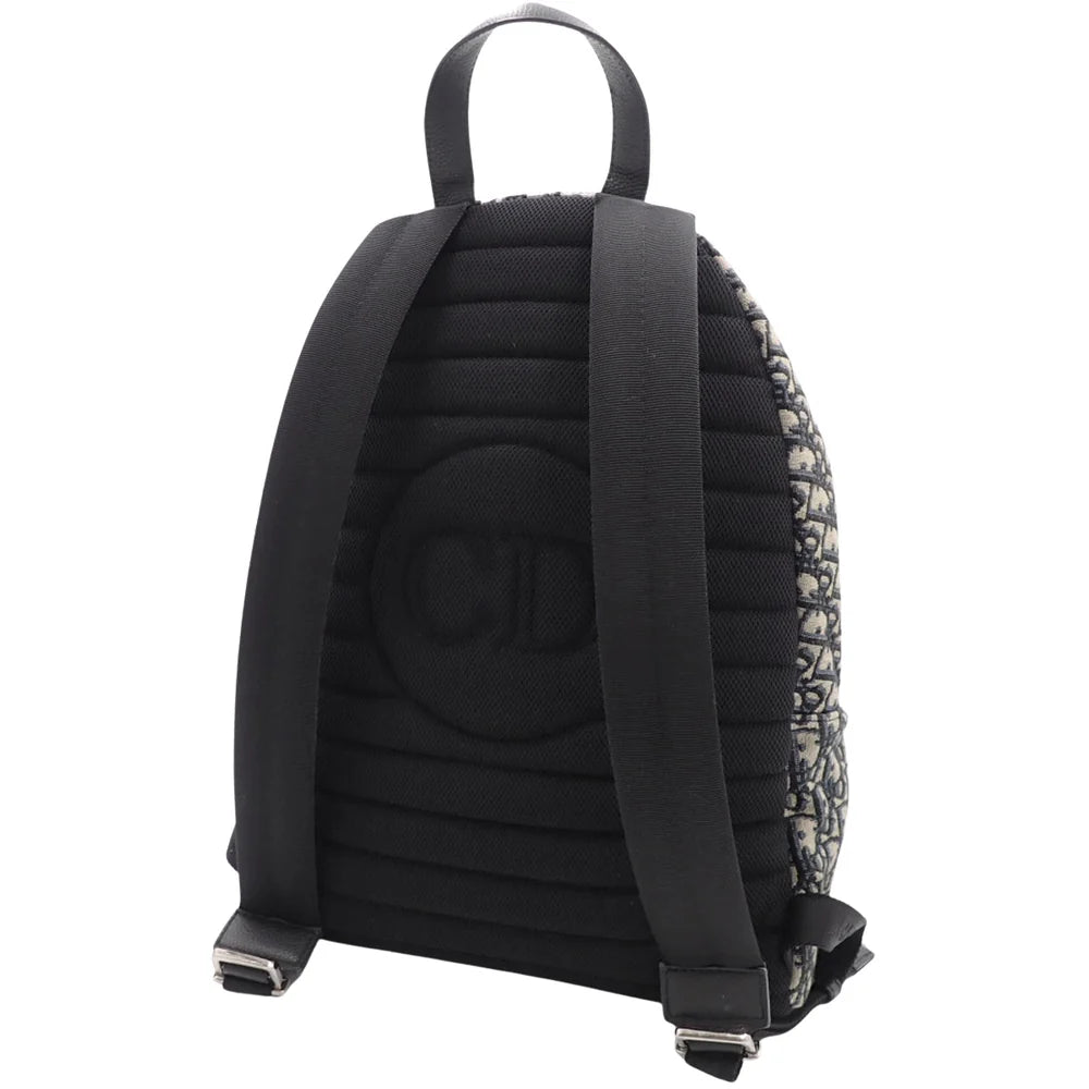 ディオール オブリーク ジャカード Rider バックパック キャンバス カーフ ベージュ ブラック 1VOBA088YKY