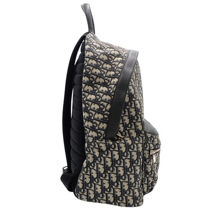 ディオール オブリーク ジャカード Rider バックパック キャンバス カーフ ベージュ ブラック 1VOBA088YKY