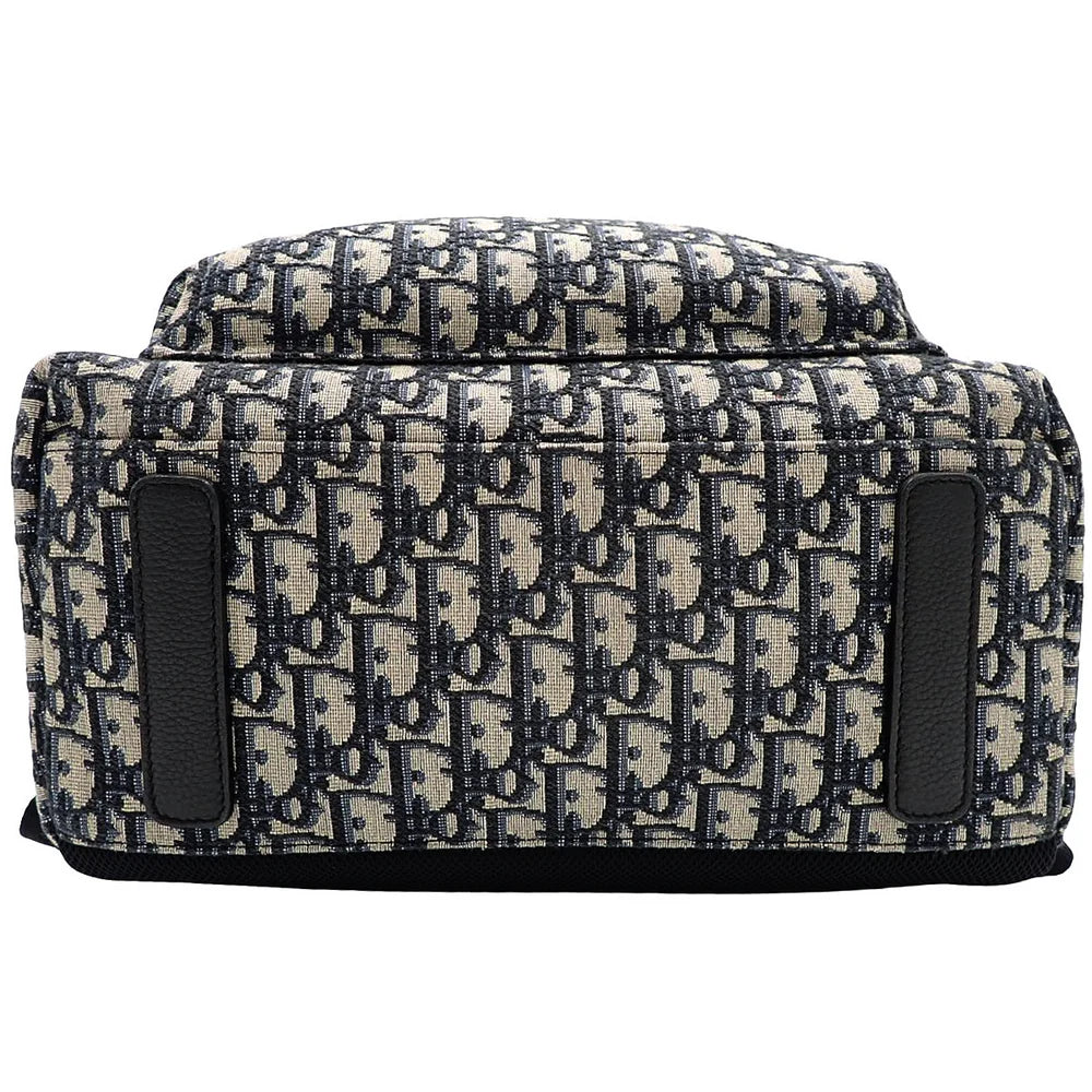 ディオール オブリーク ジャカード Rider バックパック キャンバス カーフ ベージュ ブラック 1VOBA088YKY