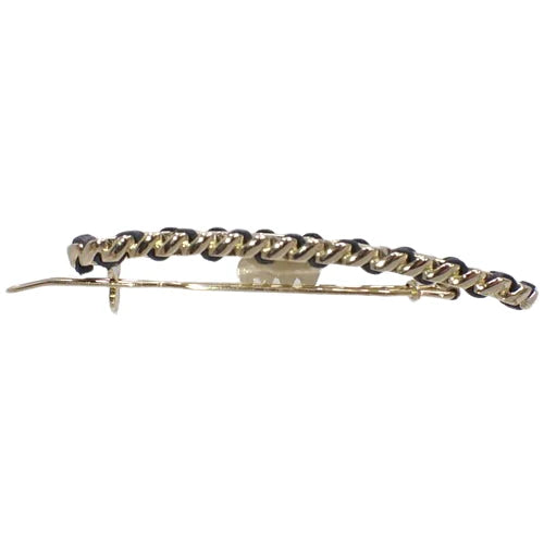 ロゴ バレッタ ファッション小物 ヘアクリップ 髪留め メタル(GP) レザー B20C刻印
