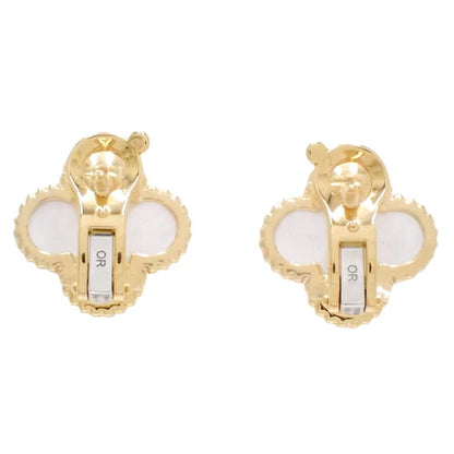 ヴィンテージ アルハンブラ イヤリング マザー オブ パール イエローゴールド K18YG アクセサリー ジュエリー