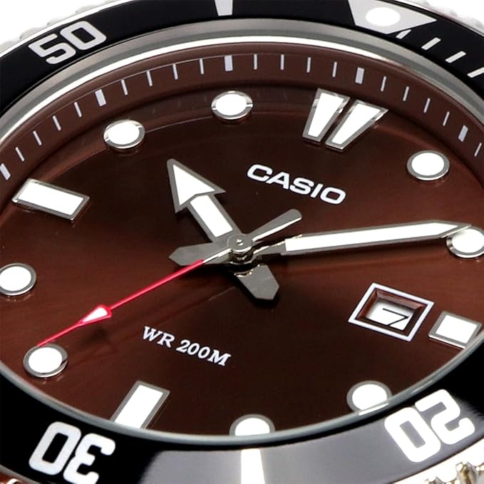 [カシオ] CASIO スタンダード アナログ スポーツ 20気圧防水 腕時計 MDV-107D-5AV メンズ ブラウンダイアル メタルバンド 海外モデル [並行輸入品]