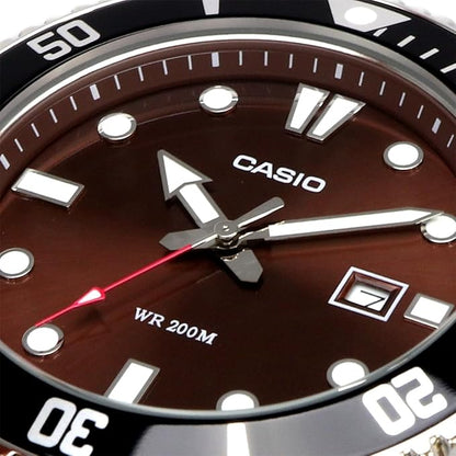 [カシオ] CASIO スタンダード アナログ スポーツ 20気圧防水 腕時計 MDV-107D-5AV メンズ ブラウンダイアル メタルバンド 海外モデル [並行輸入品]