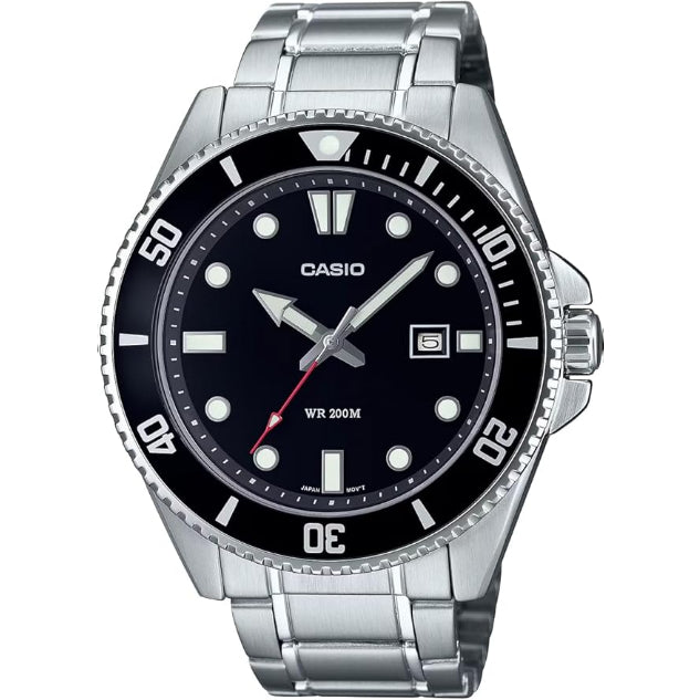 [カシオ] CASIO スタンダード アナログ スポーツ 20気圧防水 腕時計 MDV-107D-1A1V メンズ ブラックベゼル メタルバンド 海外モデル [並行輸入品]
