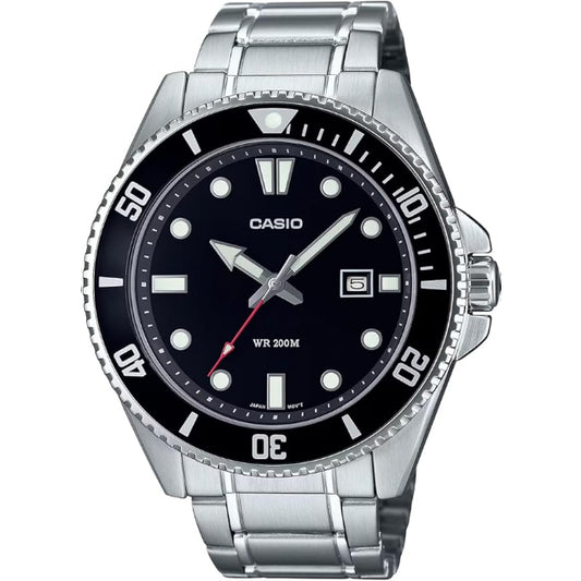 [カシオ] CASIO スタンダード アナログ スポーツ 20気圧防水 腕時計 MDV-107D-1A1V メンズ ブラックベゼル メタルバンド 海外モデル [並行輸入品]