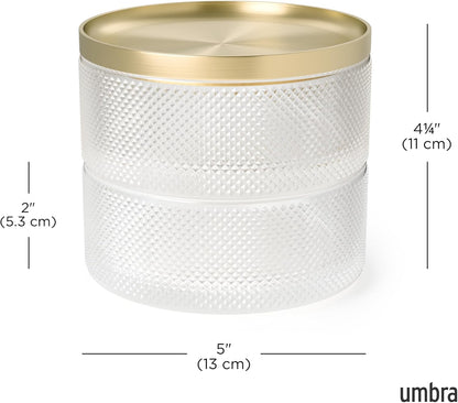 umbra (アンブラ) テソラ ジュエリーボックス ガラス×ゴールド 収納 円 円形 jewelry box round elegant