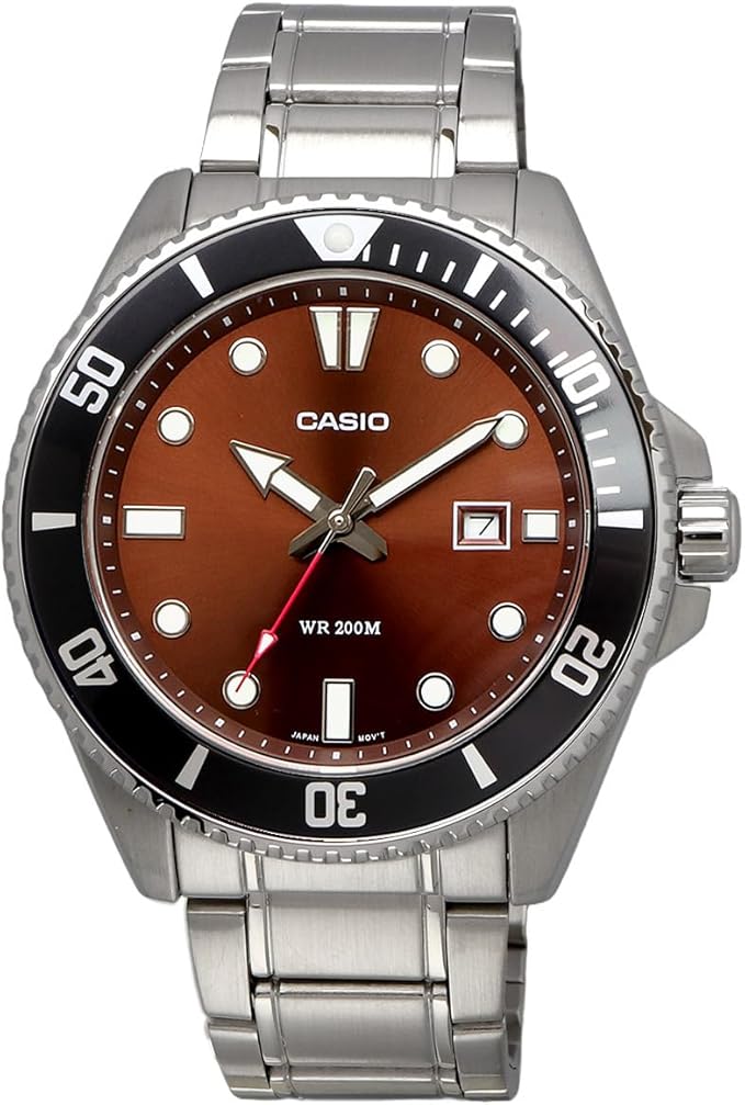 [カシオ] CASIO スタンダード アナログ スポーツ 20気圧防水 腕時計 MDV-107D-5AV メンズ ブラウンダイアル メタルバンド 海外モデル [並行輸入品]