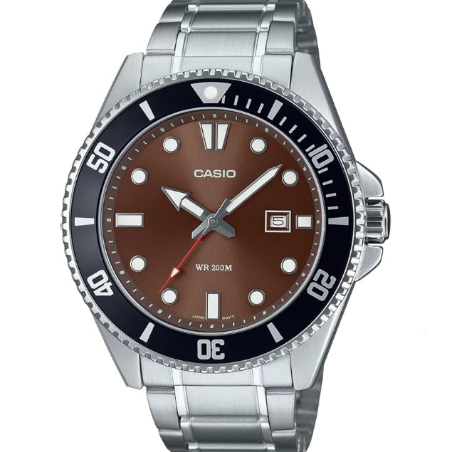 [カシオ] CASIO スタンダード アナログ スポーツ 20気圧防水 腕時計 MDV-107D-5AV メンズ ブラウンダイアル メタルバンド 海外モデル [並行輸入品]