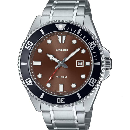 [カシオ] CASIO スタンダード アナログ スポーツ 20気圧防水 腕時計 MDV-107D-5AV メンズ ブラウンダイアル メタルバンド 海外モデル [並行輸入品]