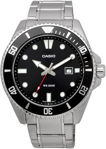 [カシオ] CASIO スタンダード アナログ スポーツ 20気圧防水 腕時計 MDV-107D-1A1V メンズ ブラックベゼル メタルバンド 海外モデル [並行輸入品]