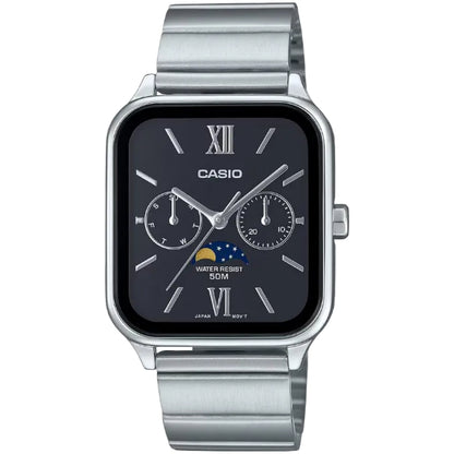 [カシオ] CASIO スタンダード ムーンフェイズ Moon phase アナログ メンズ 腕時計 MTP-M305D-1A2V メタルバンド ブラック 海外モデル [並行輸入品]