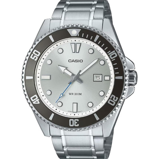 [カシオ] CASIO スタンダード アナログ スポーツ 20気圧防水 腕時計 MDV-107D-7AV メンズ シルバーダイアル メタルバンド 海外モデル [並行輸入品]