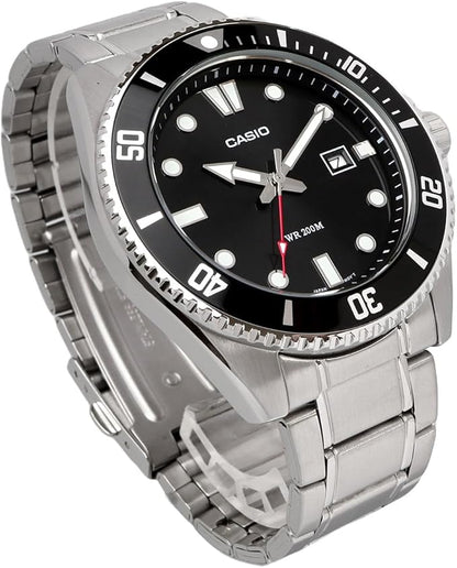 [カシオ] CASIO スタンダード アナログ スポーツ 20気圧防水 腕時計 MDV-107D-1A1V メンズ ブラックベゼル メタルバンド 海外モデル [並行輸入品]