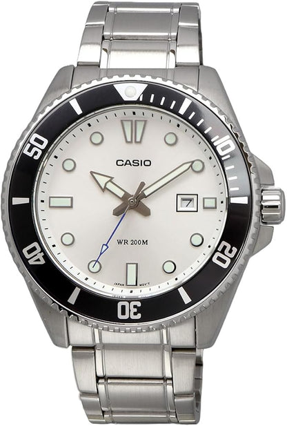 [カシオ] CASIO スタンダード アナログ スポーツ 20気圧防水 腕時計 MDV-107D-7AV メンズ シルバーダイアル メタルバンド 海外モデル [並行輸入品]
