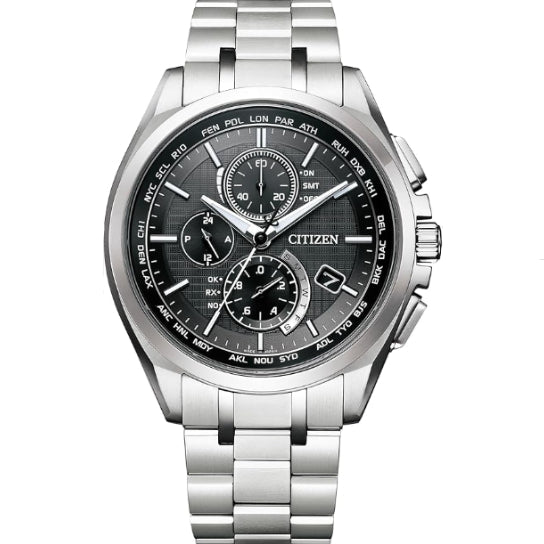 [CITIZEN] アテッサ ATTESA エコ・ドライブ 電波時計 ( シルバー / ビジネス / 防水 / メンズ ) AT8040-57E ダイレクトフライト シチズン 電波ソーラー