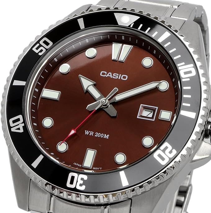 [カシオ] CASIO スタンダード アナログ スポーツ 20気圧防水 腕時計 MDV-107D-5AV メンズ ブラウンダイアル メタルバンド 海外モデル [並行輸入品]