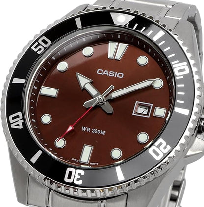 [カシオ] CASIO スタンダード アナログ スポーツ 20気圧防水 腕時計 MDV-107D-5AV メンズ ブラウンダイアル メタルバンド 海外モデル [並行輸入品]