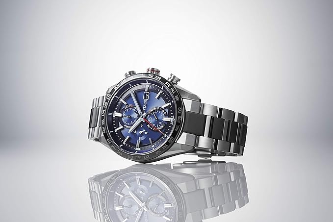 [CITIZEN] 腕時計 ATTESA (エコ・ドライブ電波時計/チタン/防水) AT8186-51L ACT Line メンズ スーツ カジュアル クロノグラフ ビジネス シルバー ブルー 青 電波ソーラー