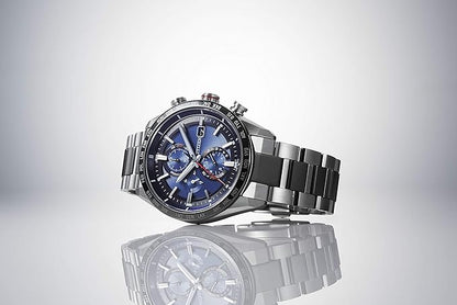 [CITIZEN] 腕時計 ATTESA (エコ・ドライブ電波時計/チタン/防水) AT8186-51L ACT Line メンズ スーツ カジュアル クロノグラフ ビジネス シルバー ブルー 青 電波ソーラー