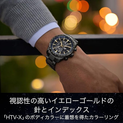 [CITIZEN] 腕時計 ATTESA JAXA 新型宇宙ステーション補給機「HTV-X」イメージ 限定モデル (電波時計/防水/軽量) AT8289-67E 光発電エコ・ドライブ JAXA LABEL HTV-X Limited model メンズ ビジネス クロノグラフ ブラック 黒 青 電波ソーラー