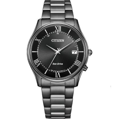 [CITIZEN] 腕時計 CITIZEN COLLECTION (電波時計/防水/薄型) AS1064-53E 光発電エコ・ドライブ NIGHT COLOUR EDITION サファイアガラス メンズ ビジネス アナログ シンプル 日付 秒針ブラック 黒 電波ソーラー
