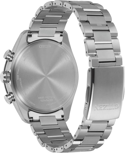 [CITIZEN] 腕時計 ATTESA (エコ・ドライブ電波時計/チタン/防水) AT8186-51L ACT Line メンズ スーツ カジュアル クロノグラフ ビジネス シルバー ブルー 青 電波ソーラー