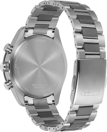 [CITIZEN] 腕時計 ATTESA (エコ・ドライブ電波時計/チタン/防水) AT8186-51L ACT Line メンズ スーツ カジュアル クロノグラフ ビジネス シルバー ブルー 青 電波ソーラー