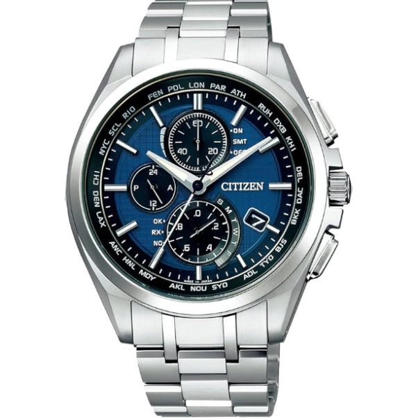 [シチズン]CITIZEN 腕時計 ATTESA アテッサ Eco-Drive エコ・ドライブ 電波時計 ダイレクトフライト 針表示式 薄型 AT8040-57L メンズ