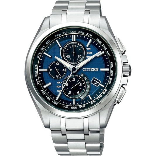 [シチズン]CITIZEN 腕時計 ATTESA アテッサ Eco-Drive エコ・ドライブ 電波時計 ダイレクトフライト 針表示式 薄型 AT8040-57L メンズ
