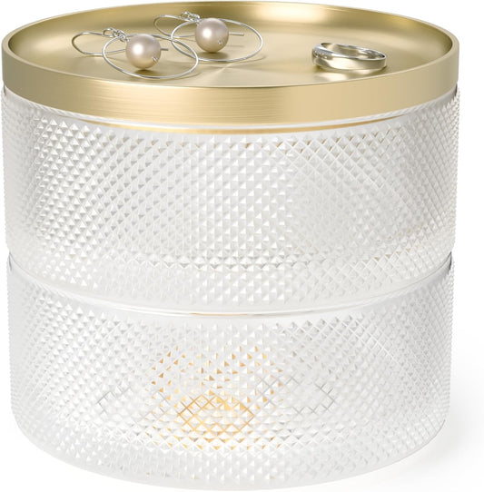 umbra (アンブラ) テソラ ジュエリーボックス ガラス×ゴールド 収納 円 円形 jewelry box round elegant