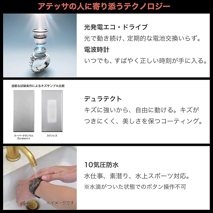 [CITIZEN] 腕時計 ATTESA (エコ・ドライブ電波時計/チタン/防水) AT8186-51L ACT Line メンズ スーツ カジュアル クロノグラフ ビジネス シルバー グリーン 緑 電波ソーラー