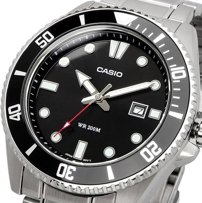 [カシオ] CASIO スタンダード アナログ スポーツ 20気圧防水 腕時計 MDV-107D-1A1V メンズ ブラックベゼル メタルバンド 海外モデル [並行輸入品]