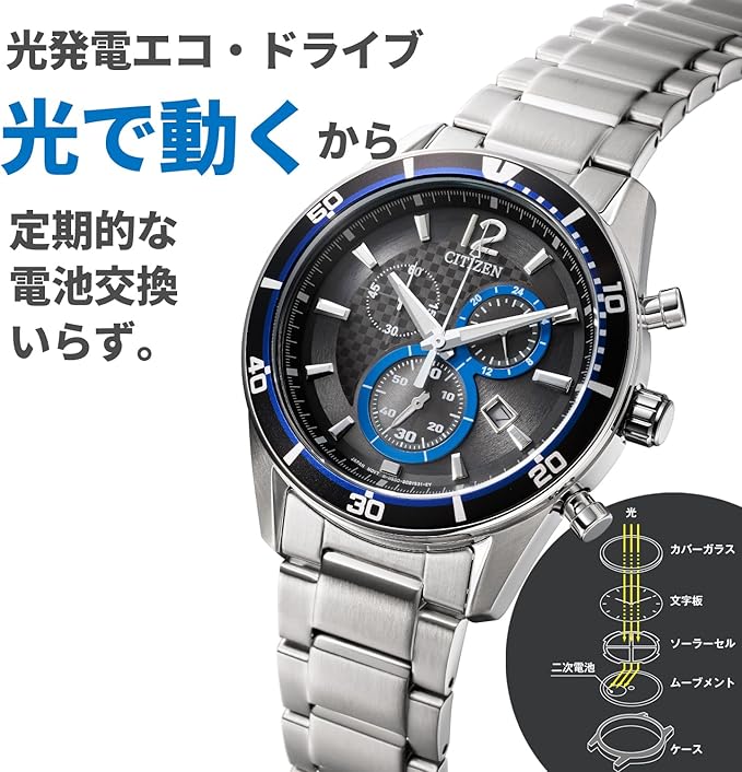 CITIZEN 腕時計 Citizen Collection シチズン コレクション Eco-Drive エコ・ドライブ クロノグラフ VO10-6741F メンズ