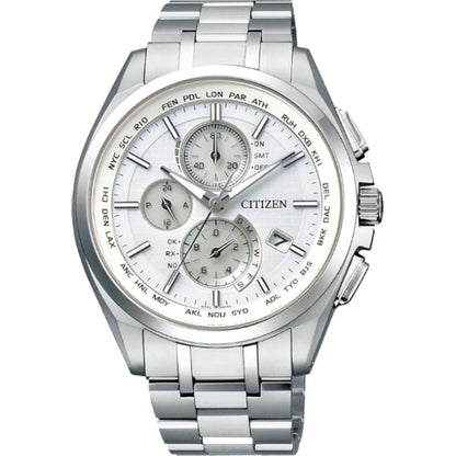 [シチズン]CITIZEN 腕時計 ATTESA アテッサ Eco-Drive エコ・ドライブ 電波時計 ダイレクトフライト 針表示式 薄型 AT8040-57A メンズ