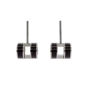 エルメス ピアス レディース ブランド アクセサリー MINI POP H HERMES シルバー-ブラック