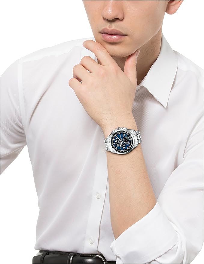[シチズン]CITIZEN 腕時計 ATTESA アテッサ Eco-Drive エコ・ドライブ 電波時計 ダイレクトフライト 針表示式 薄型 AT8040-57L メンズ