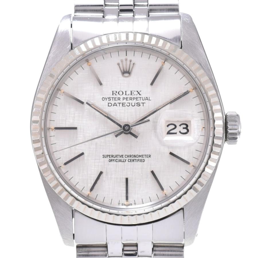 中古ロレックス ROLEX 16014 オイスターパーペチュアル デイトジャスト WGベゼル Cal.3035 自動巻き メンズ 良品 M#142900