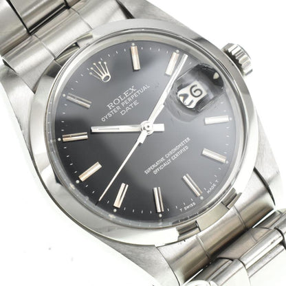中古ロレックス ROLEX 1500 ヴィンテージ オイスターパーペチュアル デイト Cal.1570 ハック付 自動巻き メンズ 美品 G#144690