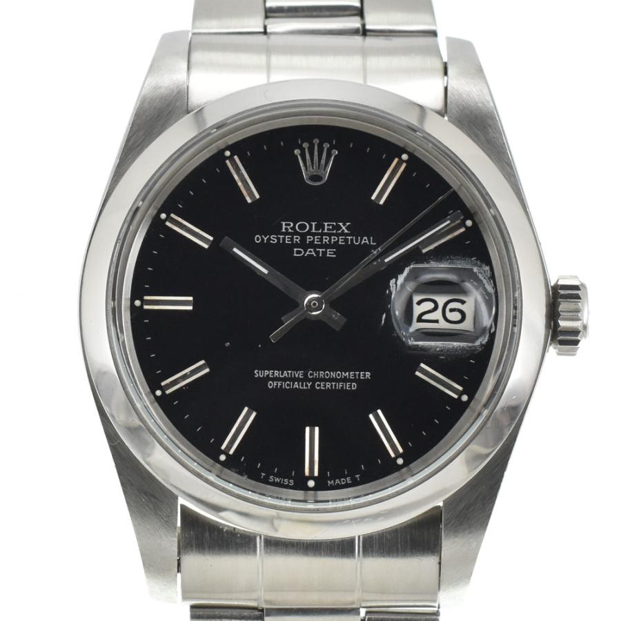中古ロレックス ROLEX 1500 ヴィンテージ オイスターパーペチュアル デイト Cal.1570 ハック付 自動巻き メンズ 美品 G#144690