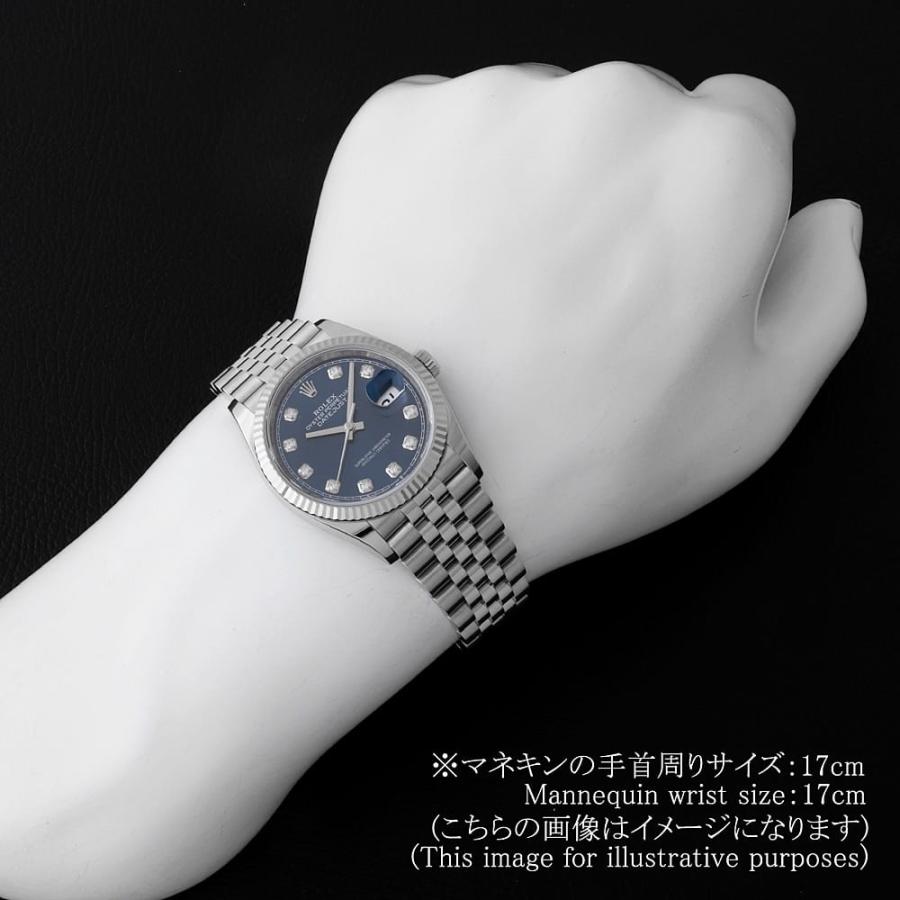 中古（目立った傷や汚れなし）ロレックス デイトジャスト36 10Pダイヤ 126234G ブルー 5列 ジュビリーブレス ランダム番 中古 メンズ 腕時計 13A3ROAU0745