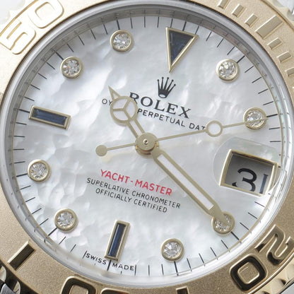 中古（目立った傷や汚れなし）ロレックス ヨットマスター 8Pダイヤ 3Pサファイア 168623NGS ホワイトシェル ランダム番 中古 ボーイズ(ユニセックス) 腕時計 0087ROAU0374