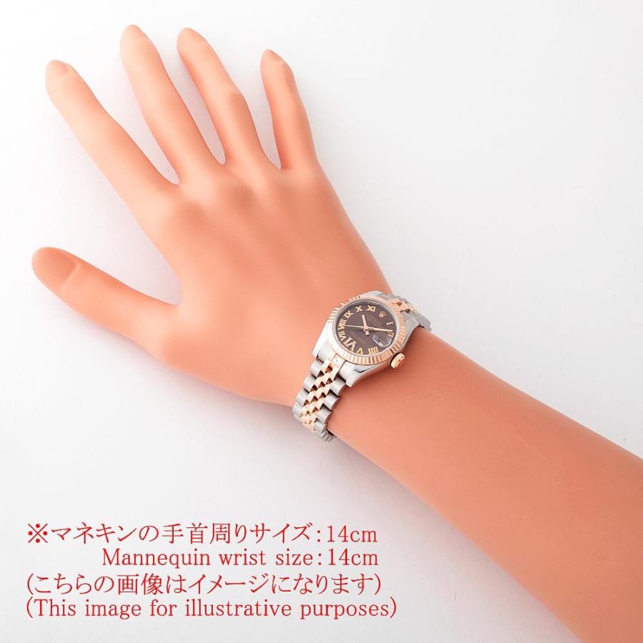 中古（目立った傷や汚れなし）ロレックス デイトジャスト VIダイヤ 179171 チョコレートブラウン ローマ 5列 ジュビリーブレス G番 中古 レディース 腕時計 16F4ROAU2865