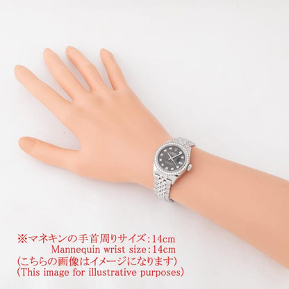 中古（目立った傷や汚れなし）ロレックス デイトジャスト ベゼルダイヤ 10Pダイヤ 279384RBR グレー ランダム番 中古 レディース 腕時計 13A3ROAU0740