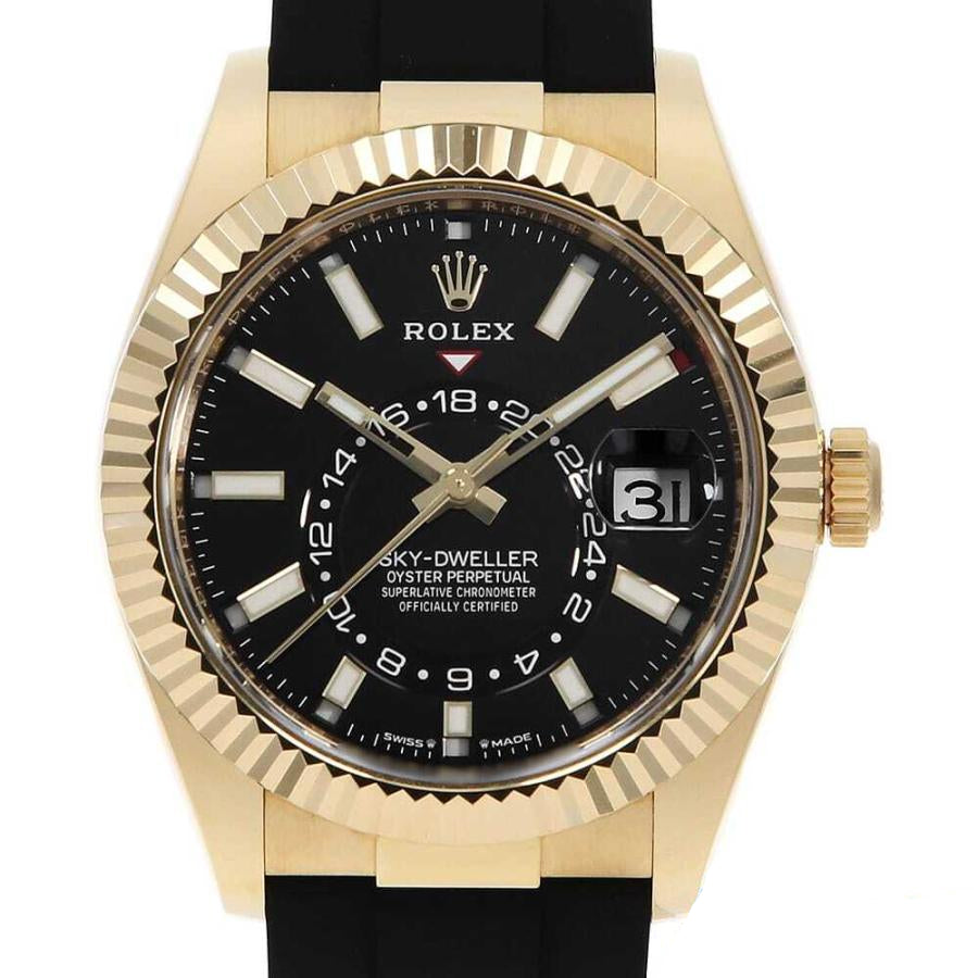 中古（目立った傷や汚れなし）ロレックス スカイドゥエラー 336238 ブラック ランダム番 中古 メンズ 腕時計 09NJROAU0011