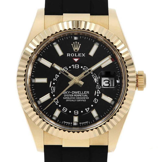中古（目立った傷や汚れなし）ロレックス スカイドゥエラー 336238 ブラック ランダム番 中古 メンズ 腕時計 09NJROAU0011
