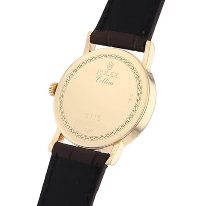 中古（目立った傷や汚れなし）ロレックス チェリーニ 5115 ホワイトシェル アラビア K番 中古 ボーイズ(ユニセックス) 腕時計 16F4ROAU3066