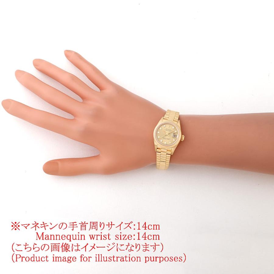 中古（目立った傷や汚れなし）ロレックス デイトジャスト 10Pダイヤ 69178G シャンパン S番 中古 レディース 腕時計 16F4ROAU3242