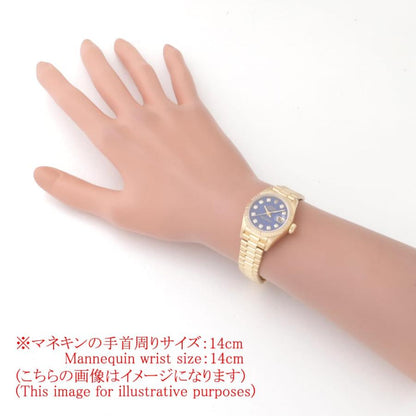 中古（目立った傷や汚れなし）ロレックス デイトジャスト 10Pダイヤ 69178G ラピスラズリ T番 中古 レディース 腕時計 13A3ROAU0705
